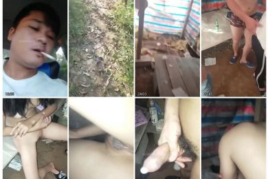 4女2男开车自驾游经过乡间小道一年轻嫩妹和2男下车方便时看见有间简陋棚,寻求刺激在里面把美女轮流操了!
