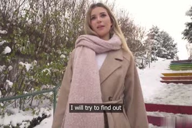 街头搭讪 Cute blonde outdoor POV blowjob hardcore sex in secret location big dick tight pussy